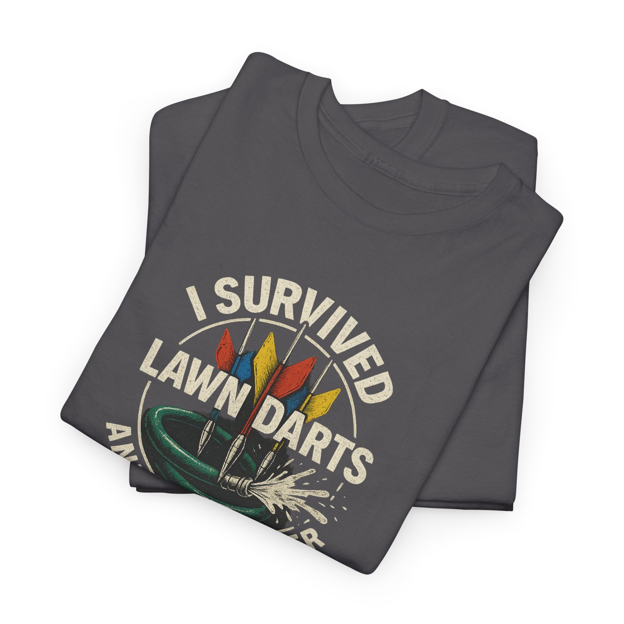 Retro Lawn Darts Survivor Tee, Vintage Unisex Shirt, Gift for Lawn Games Lovers, Funny T-Shirt, Outdoor Fun Apparel
