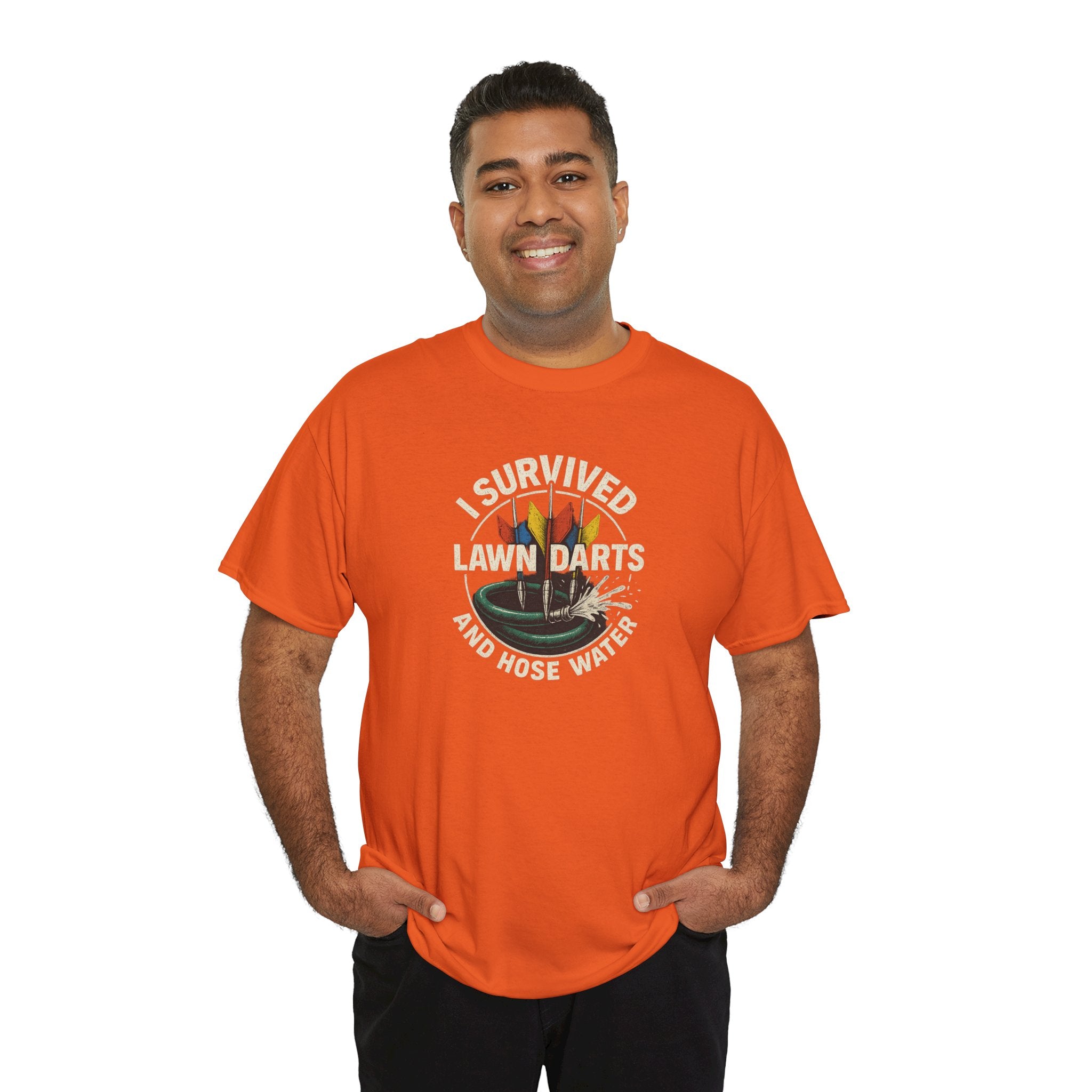 Retro Lawn Darts Survivor Tee, Vintage Unisex Shirt, Gift for Lawn Games Lovers, Funny T-Shirt, Outdoor Fun Apparel