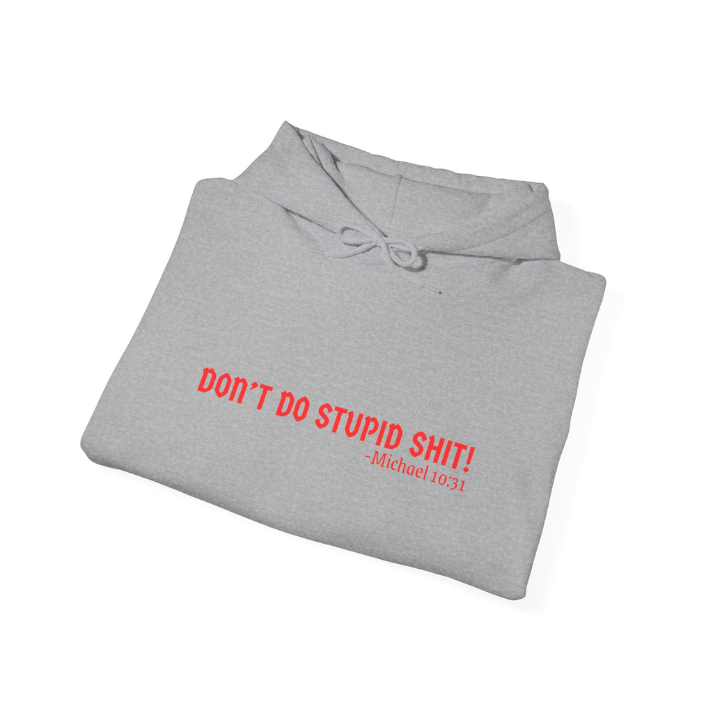 Funny Quote "Don't Do Stupid Shit" Hoodie, Unisex Sweatshirt, Gift for Friends, Motivational Apparel, Casual Wear, Funny Humor Clothing
