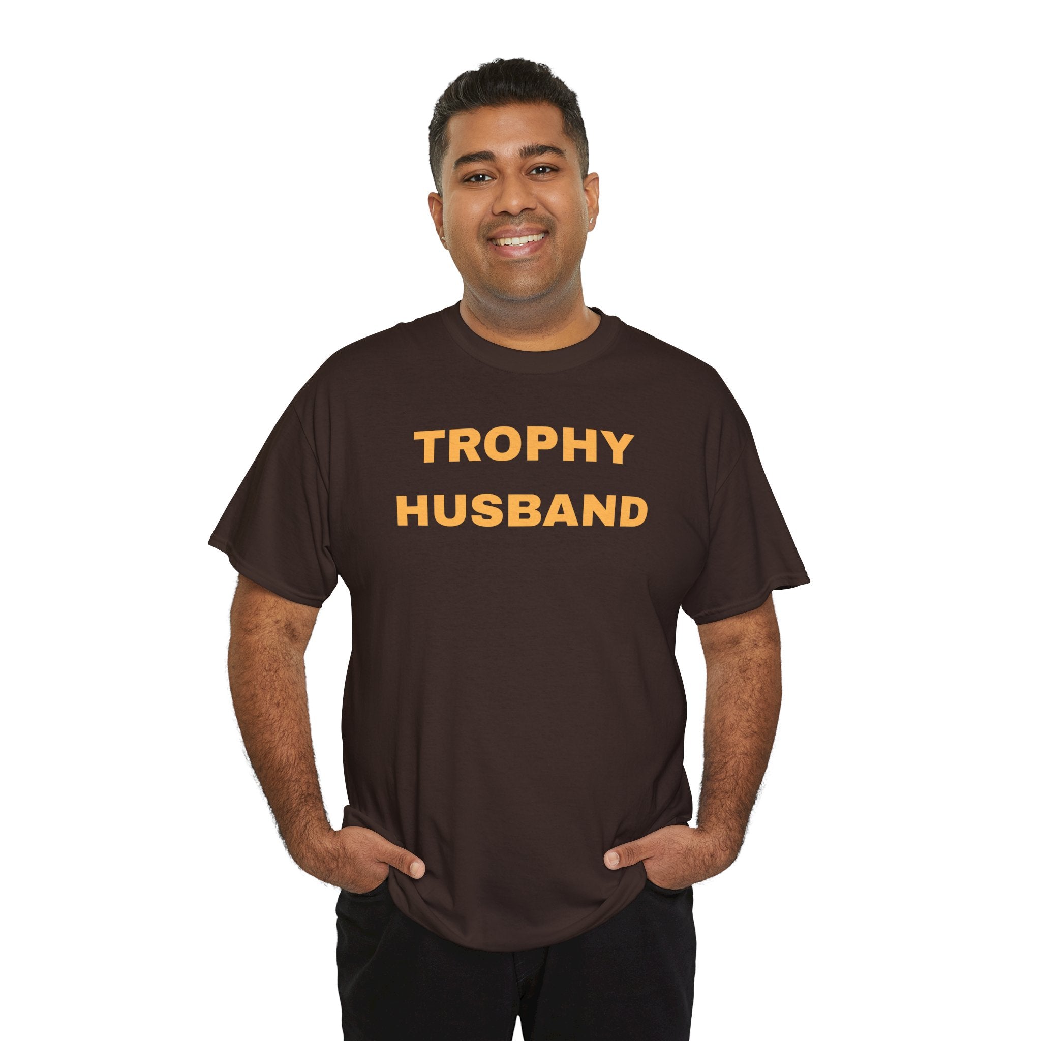 Trophy Husband T-shirt - Casual Gift for Him, Funny Apparel, Perfect for Anniversaries, Birthdays, and Weddings, Father's Day, Quirky Men's Shirt
