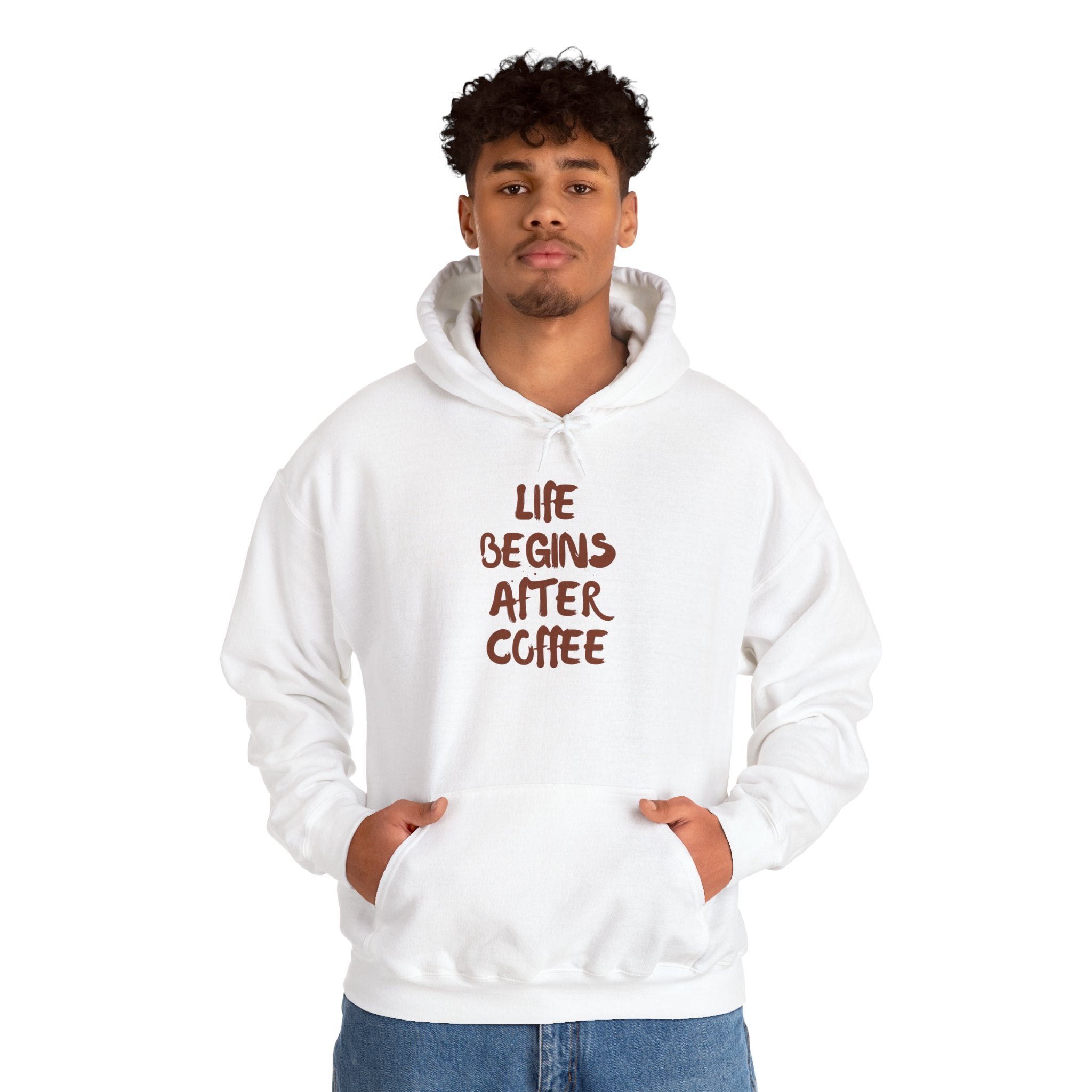 Life Begins After Coffee Hoodie - Cozy Unisex Hooded Sweatshirt for Coffee Lovers, Perfect Gift for Birthdays, Holidays, Relaxation