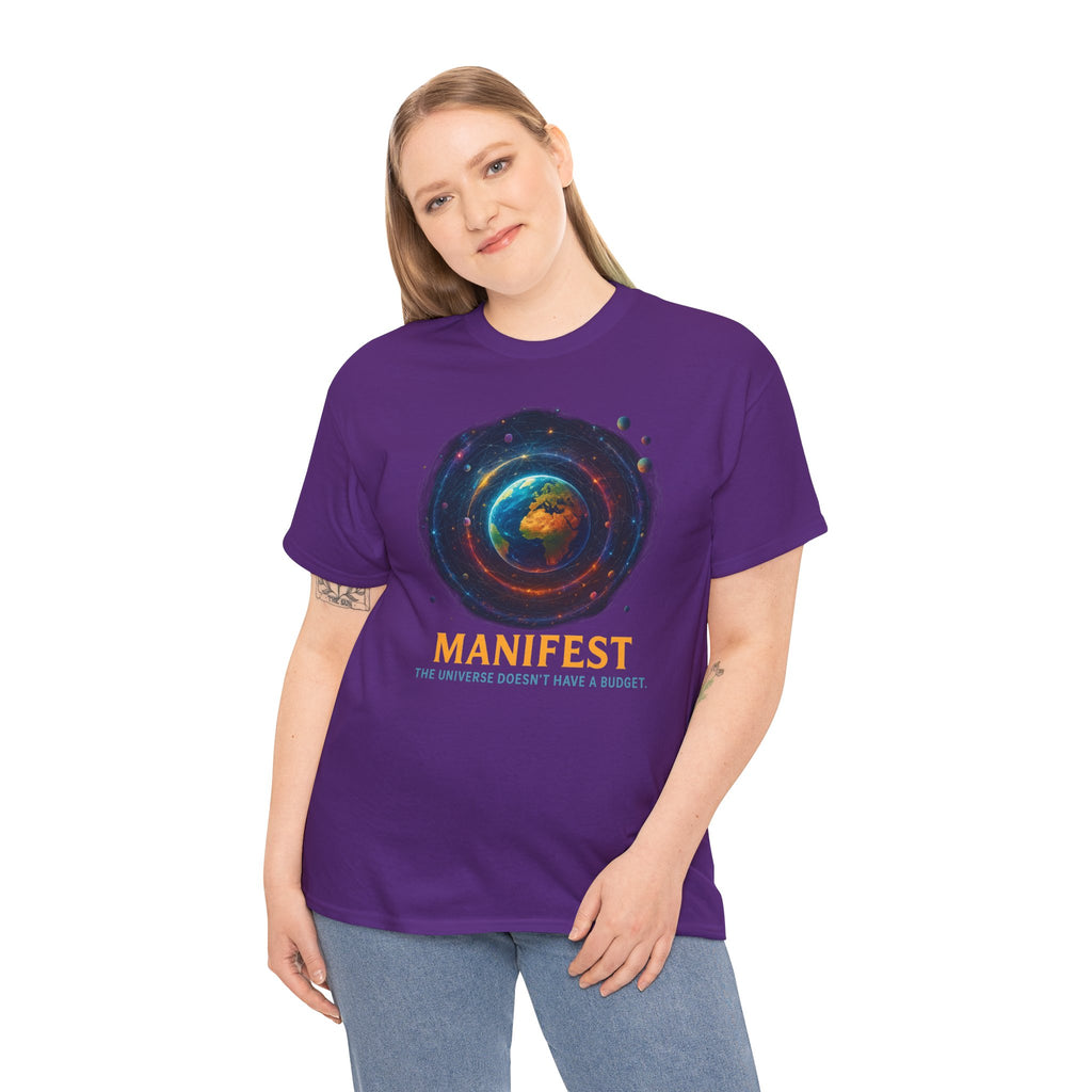 Manifest Unisex Heavy Cotton Tee | Cosmic Vibe Tee | Inspirational Shirt | Gift for Dreamers | Motivational Apparel | Universe Graphic [...]