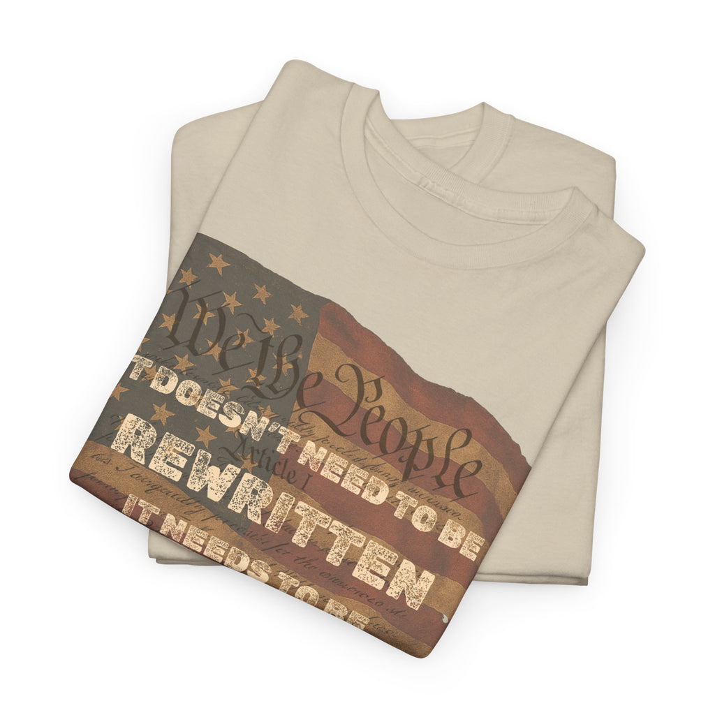 Patriotic Unisex Cotton Tee | Inspirational T-Shirt for Everyday Wear, Gifts, and Celebrations