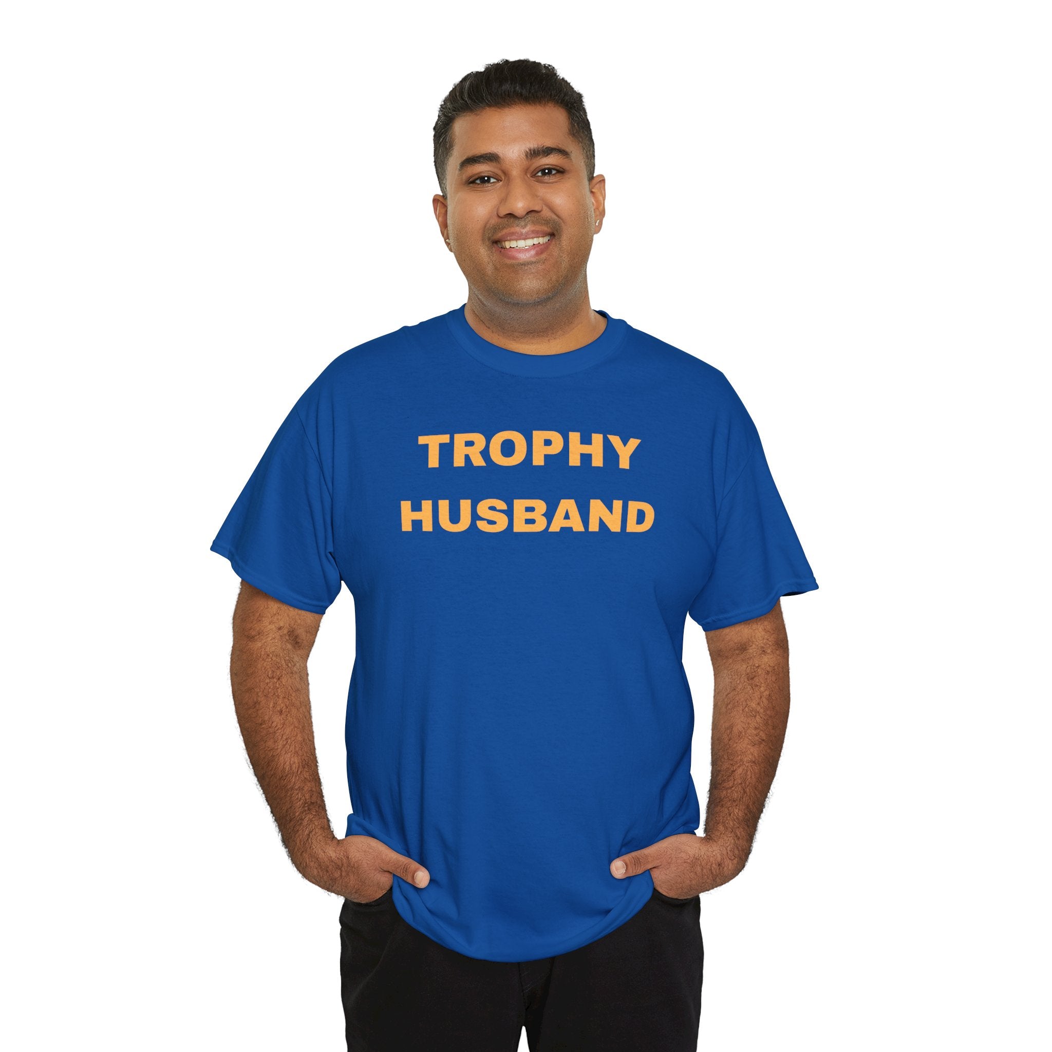 Trophy Husband T-shirt - Casual Gift for Him, Funny Apparel, Perfect for Anniversaries, Birthdays, and Weddings, Father's Day, Quirky Men's Shirt