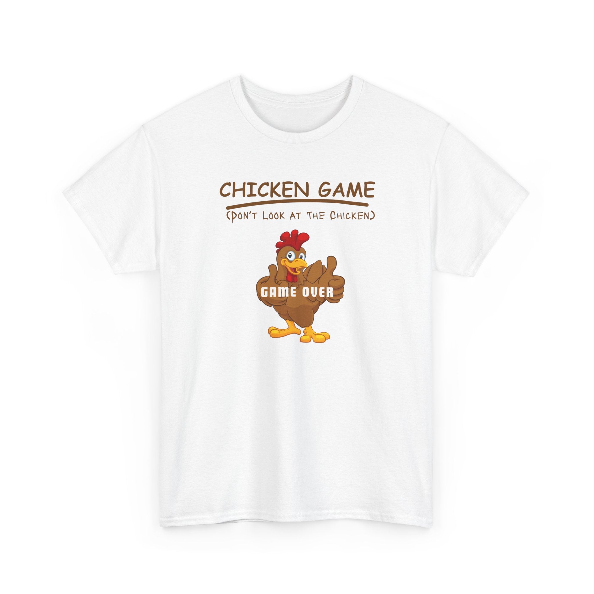 Funny Chicken Game Tee, Game Over T-Shirt, Unisex Cotton Shirt, Humorous Gift, Casual Wear, Chicken Lover Apparel