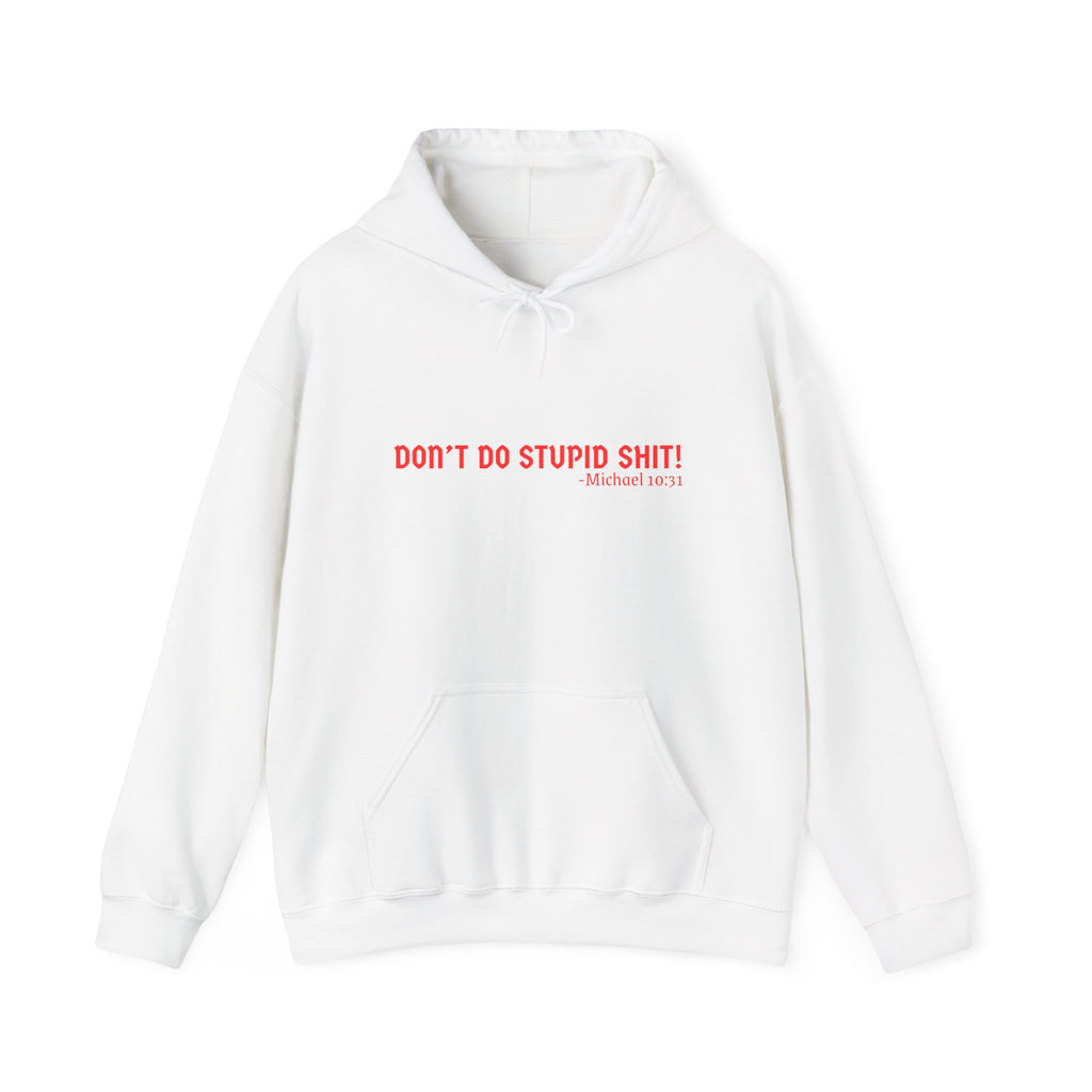 Funny Quote "Don't Do Stupid Shit" Hoodie, Unisex Sweatshirt, Gift for Friends, Motivational Apparel, Casual Wear, Funny Humor Clothing