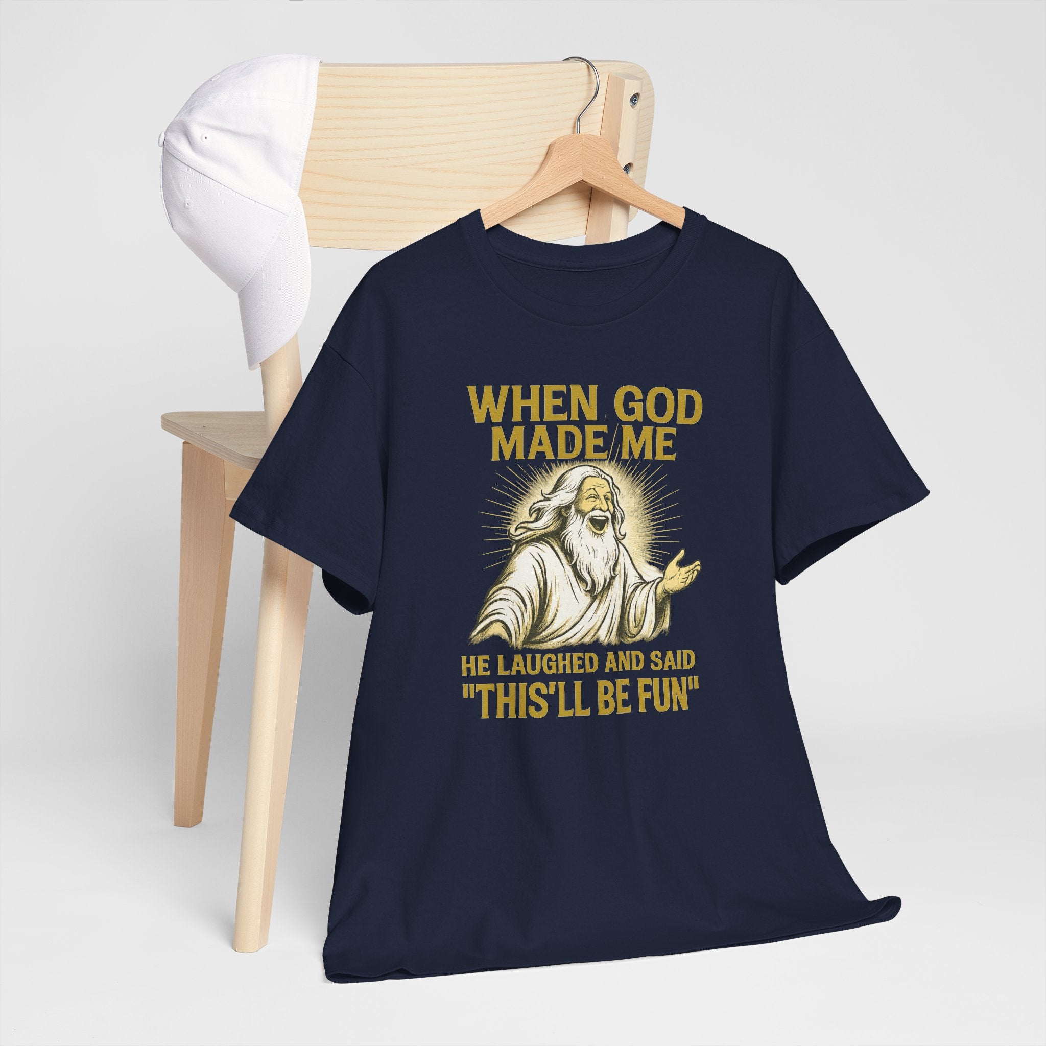 God Made Me / Rebel Tee, Unisex Cotton Shirt, Funny Religious Gift, Casual Wear, Spiritual Quote Tee