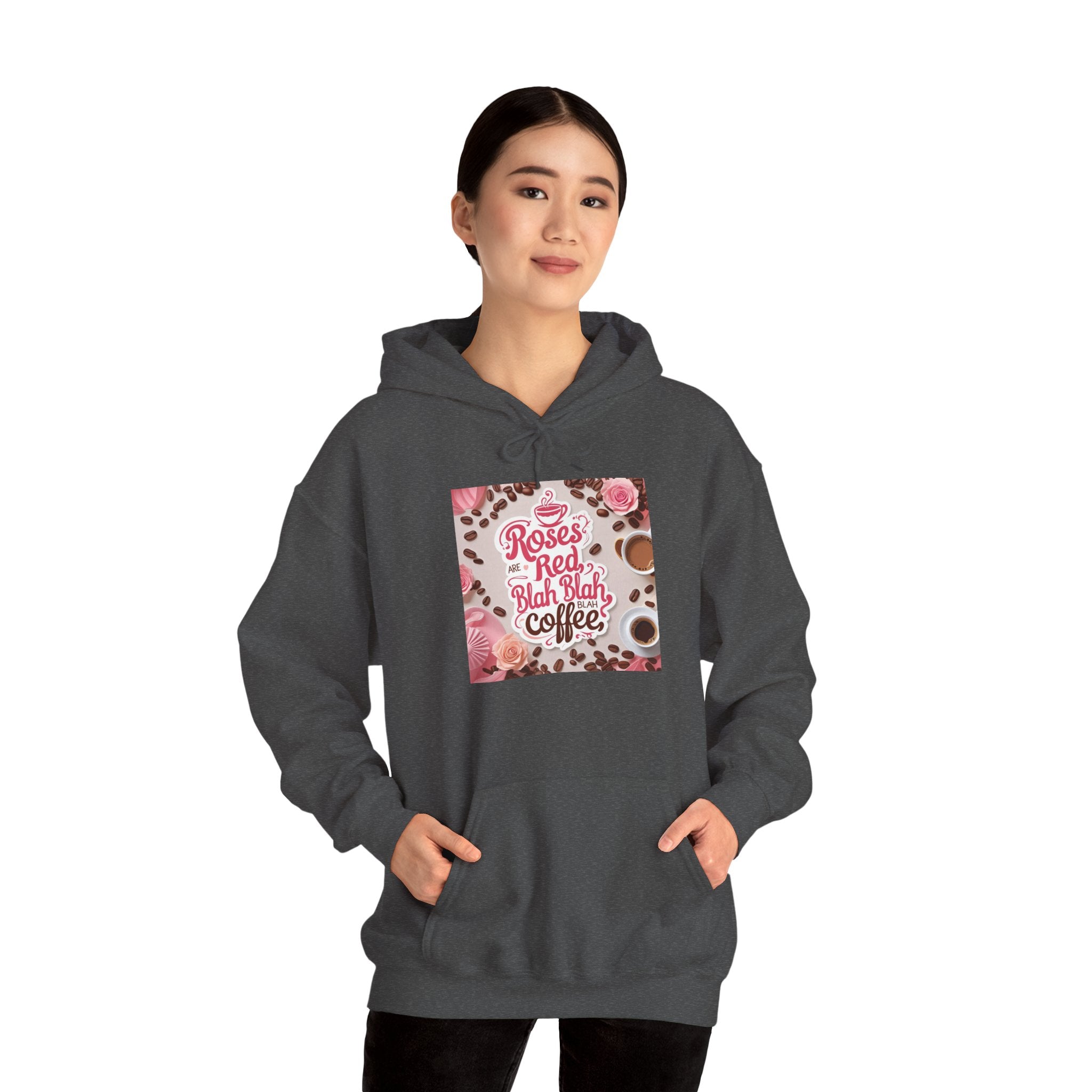 Roses are red...blah, blah blah, COFFEE! Vibrant Rich Coffee Hoodie, Perfect Gift for Coffee Enthusiasts, Ideal for Birthdays