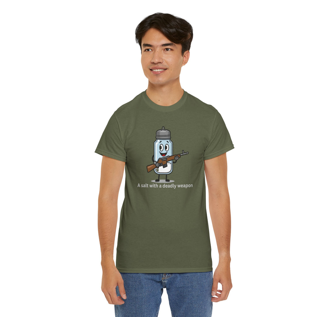 Graphic Tee - Salt Shaker with a Deadly Weapon - Funny Casual Humor Shirt