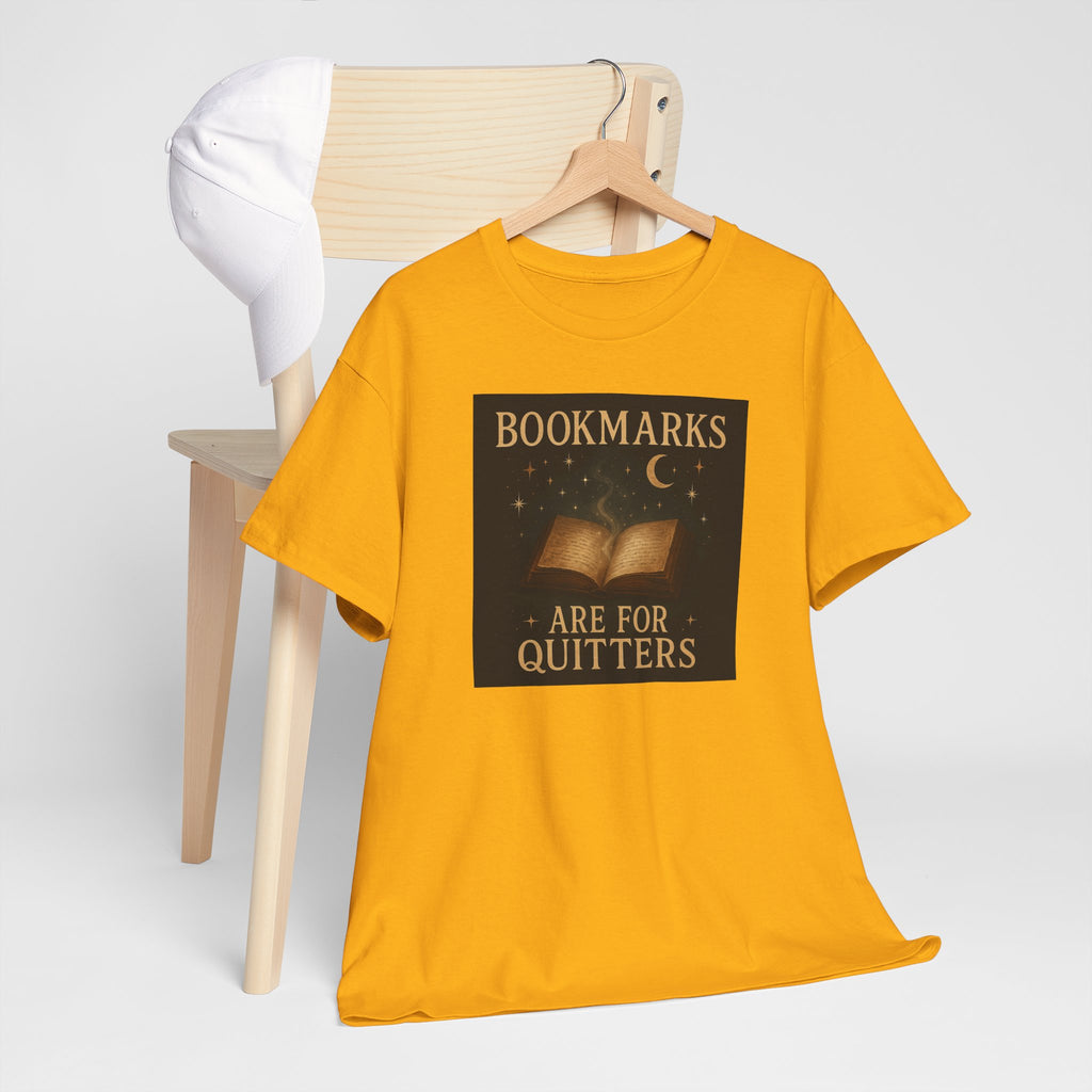 Bookmarks are for Quitters Unisex Cotton Tee, Funny Gift, Reading Shirt, Literary Quote Apparel, Bookworm Fashion, Cute Book Shirt