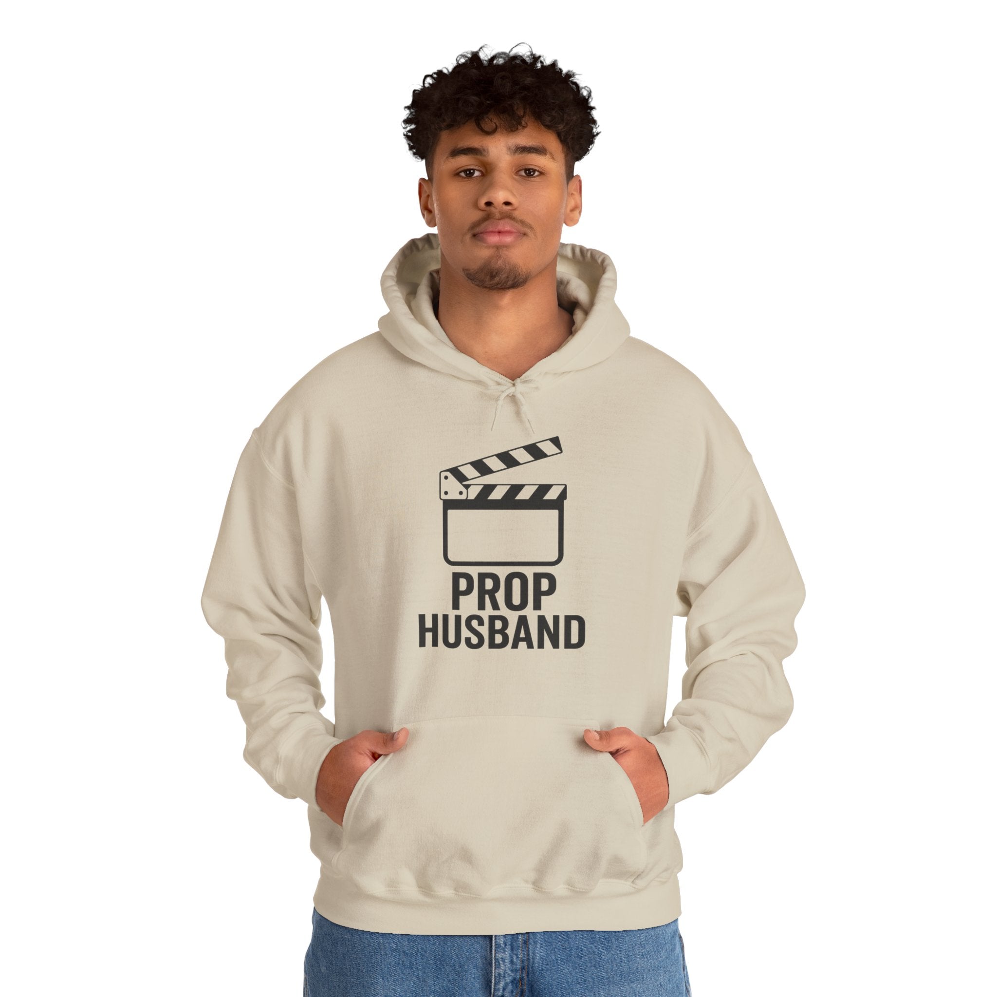 Prop Husband Hoodie — Funny Film Clapper Hooded Sweatshirt for Movie Lovers & Crew