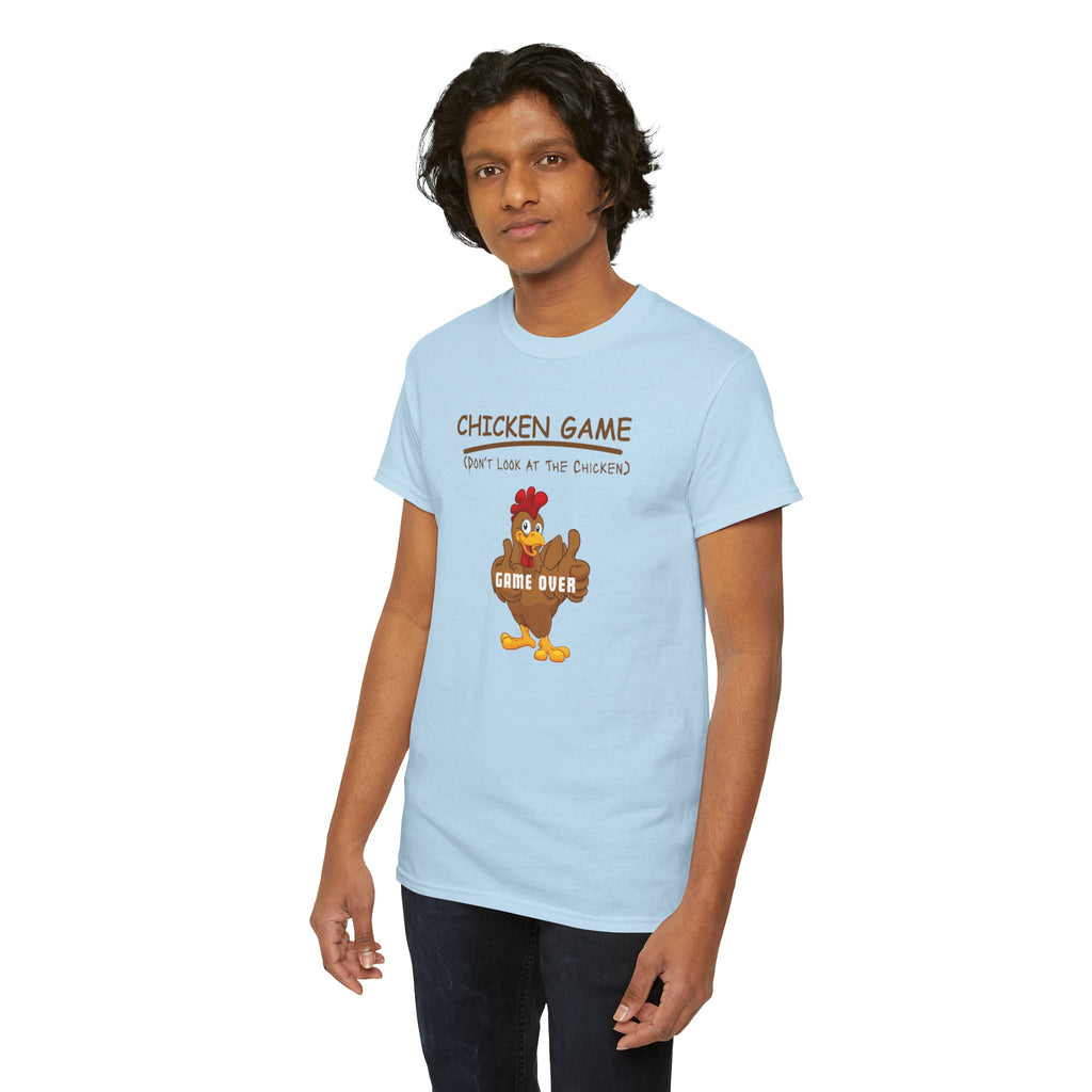 Funny Chicken Game Tee, Game Over T-Shirt, Unisex Cotton Shirt, Humorous Gift, Casual Wear, Chicken Lover Apparel