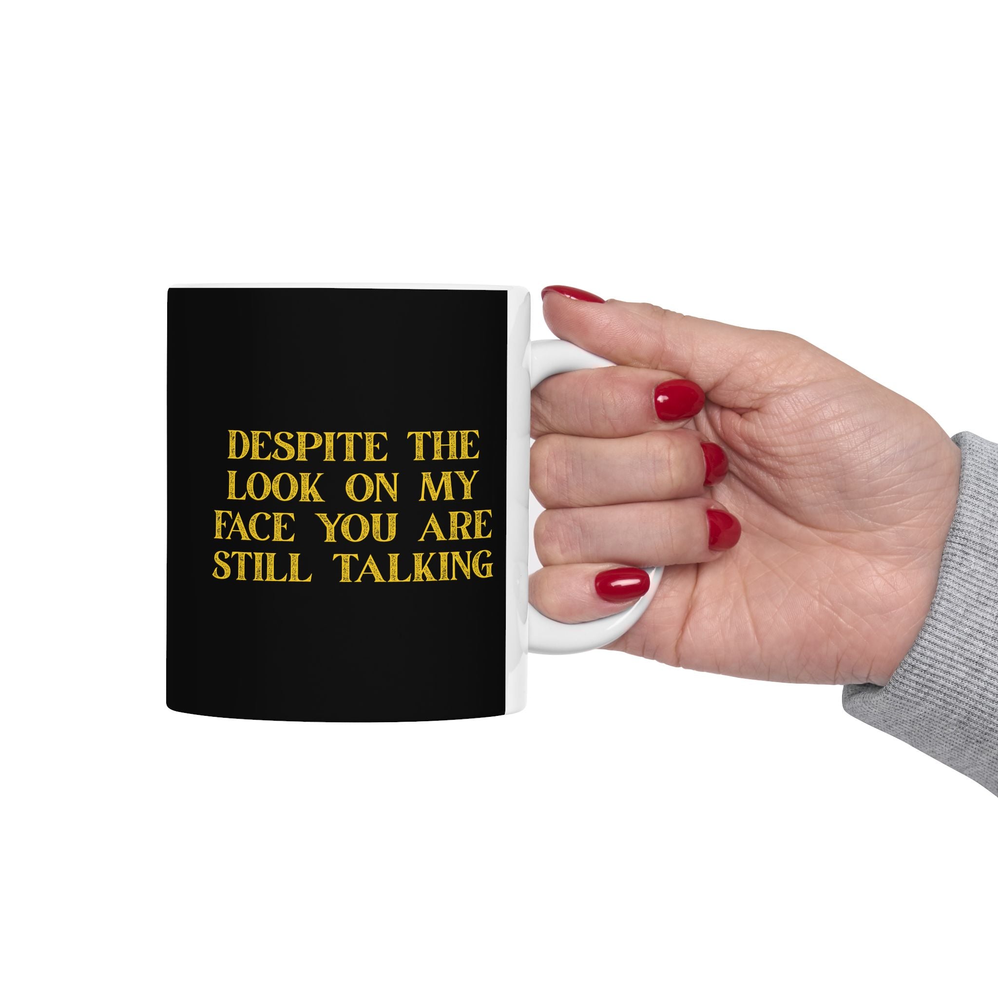 Funny Black Ceramic Mug - Perfect Gift for Coffee Lovers, Humor Mug, Office Cup, Birthday Gift, Unique Drinkware