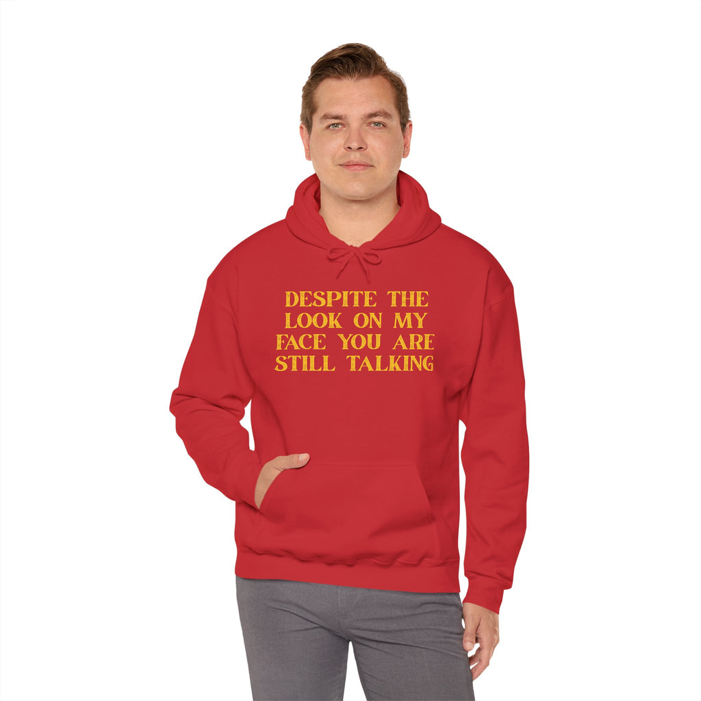 Funny Quote Hoodie, Unisex Heavy Blend Sweatshirt, Casual Wear, Gift for Friends, Cozy Style, Lightweight Fashion