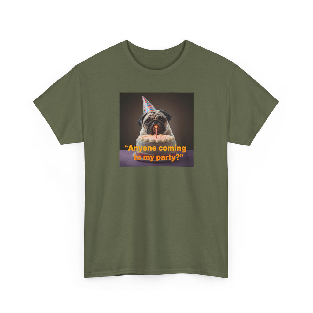 Unisex Birthday Party T-shirt– Fun Cotton T-Shirt for Pet Lovers, Birthday Gift, Casual Wear, Party Attire, Dog Lovers Tee