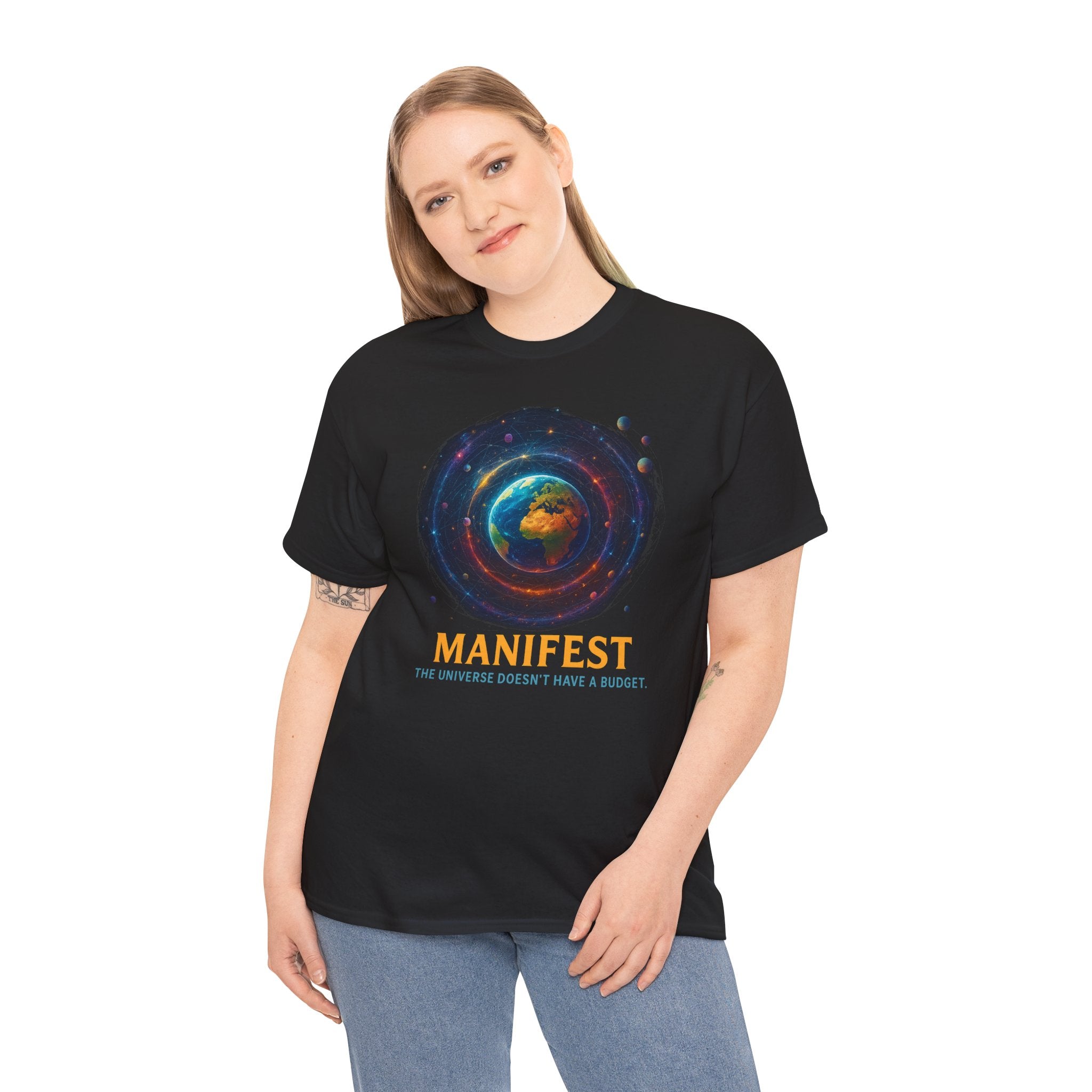 Manifest Unisex Heavy Cotton Tee | Cosmic Vibe Tee | Inspirational Shirt | Gift for Dreamers | Motivational Apparel | Universe Graphic [...]