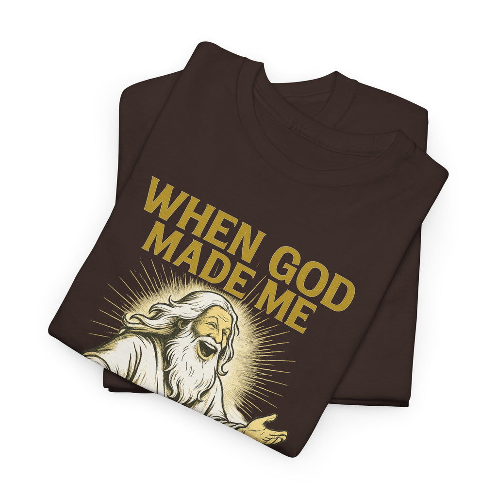 God Made Me / Rebel Tee, Unisex Cotton Shirt, Funny Religious Gift, Casual Wear, Spiritual Quote Tee