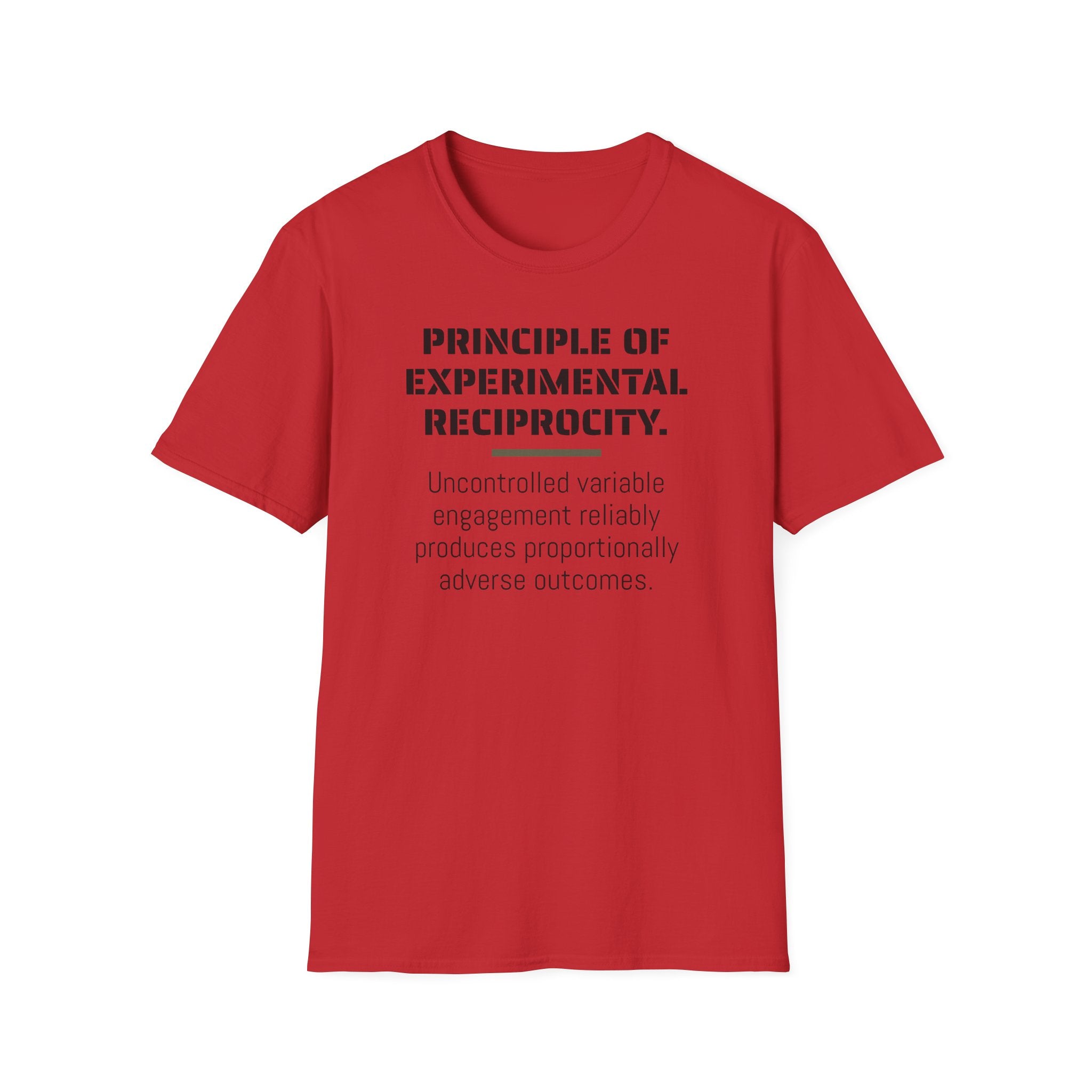 Experimental Reciprocity Unisex T-Shirt | Gift for Science Lovers, Casual Tee, Nerdy Apparel, Funny Science Shirt, Eco-Friendly Fashion