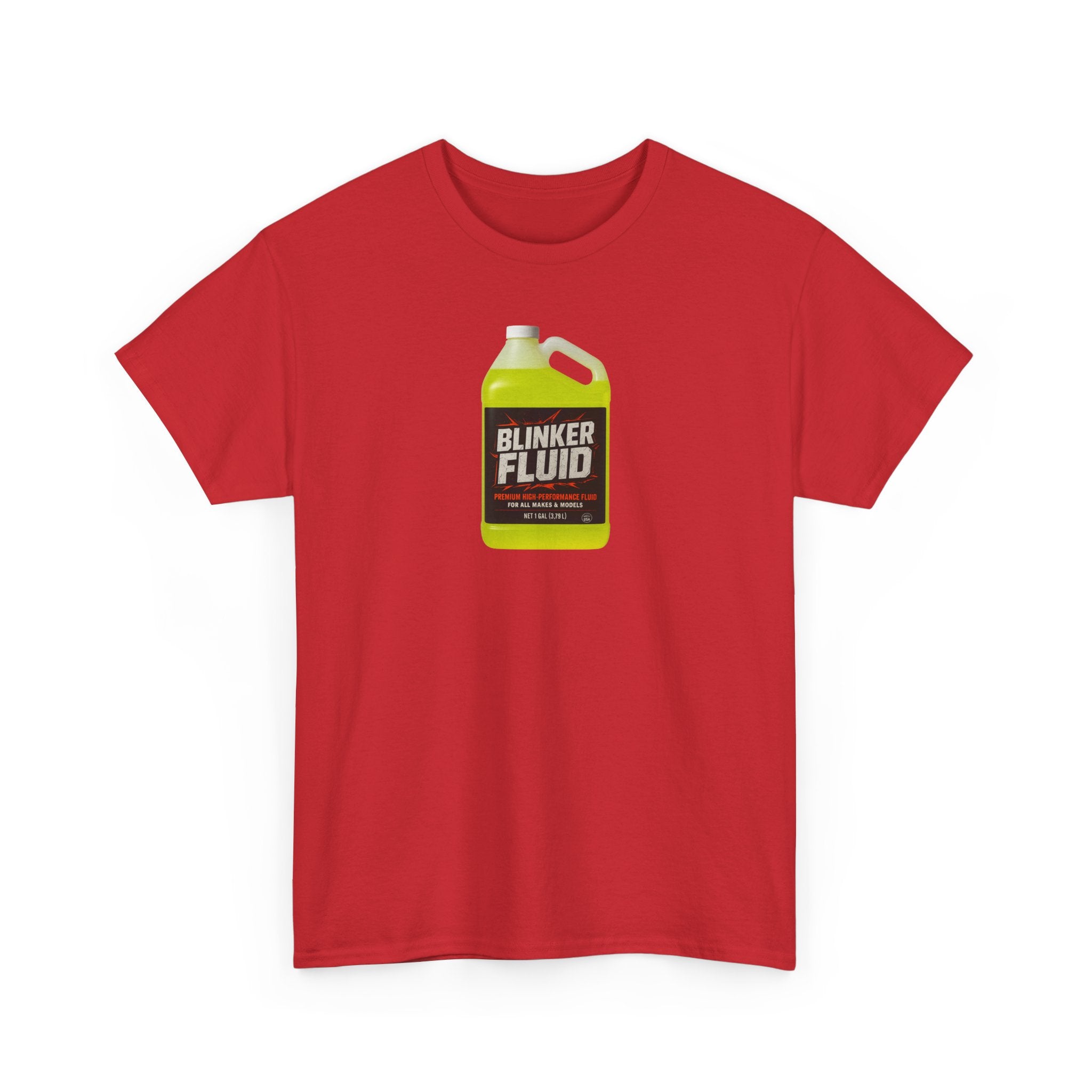 Humorous Blinker Fluid Tee, Funny T-Shirt, Car Lover Gift, Gag Gift, Unisex Heavy Cotton Shirt